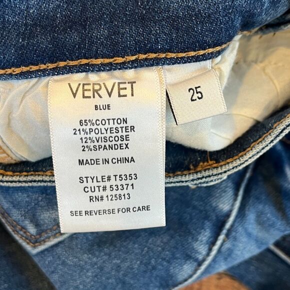 Vervet Blue Jeans Walking On Sunshine Size 25 Slim Boot Cut Flare - Picture 3 of 8